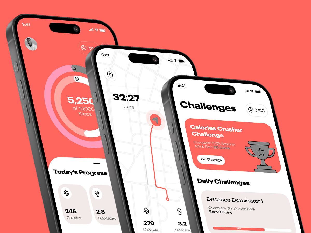 AI Fitness App Design Concept Image 3