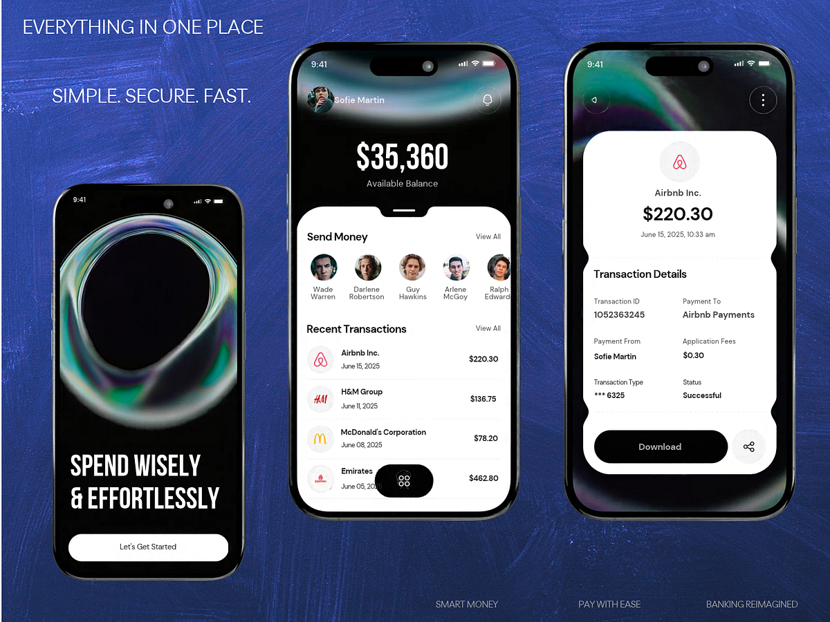 Fintech Mobile Banking App Design Image 0