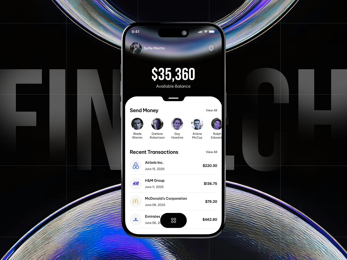 Fintech Mobile Banking App Design Image 2