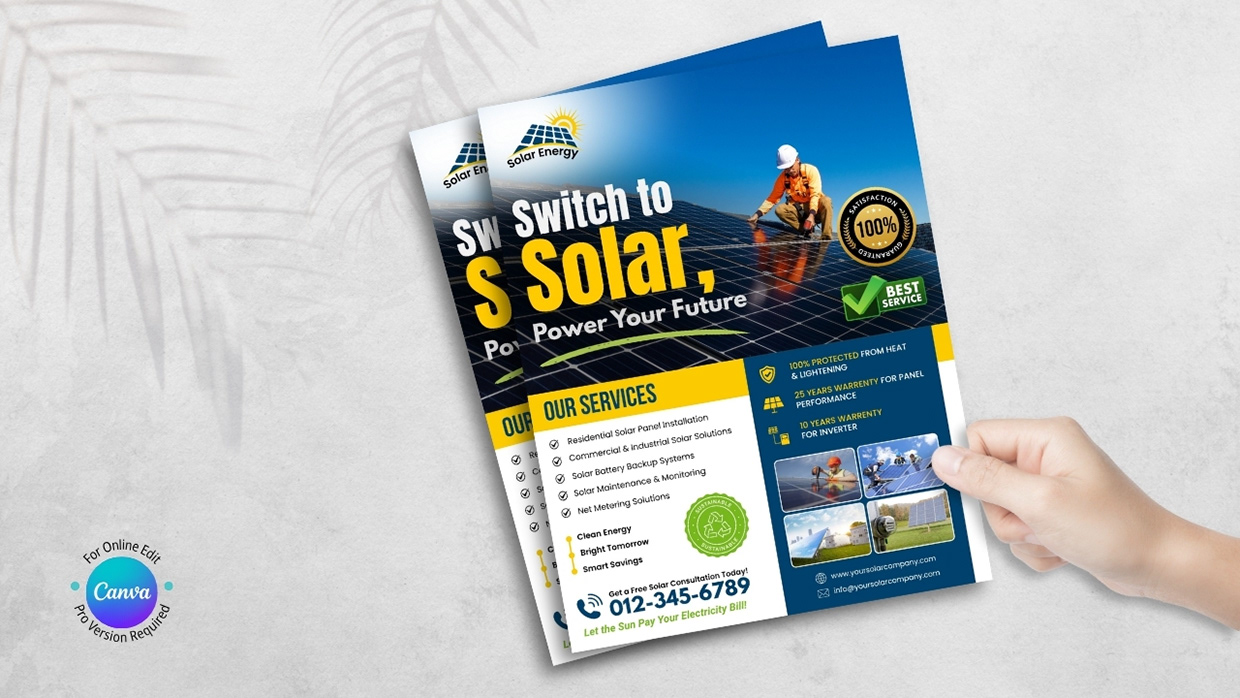 Solar Energy Flyer Template Image 1