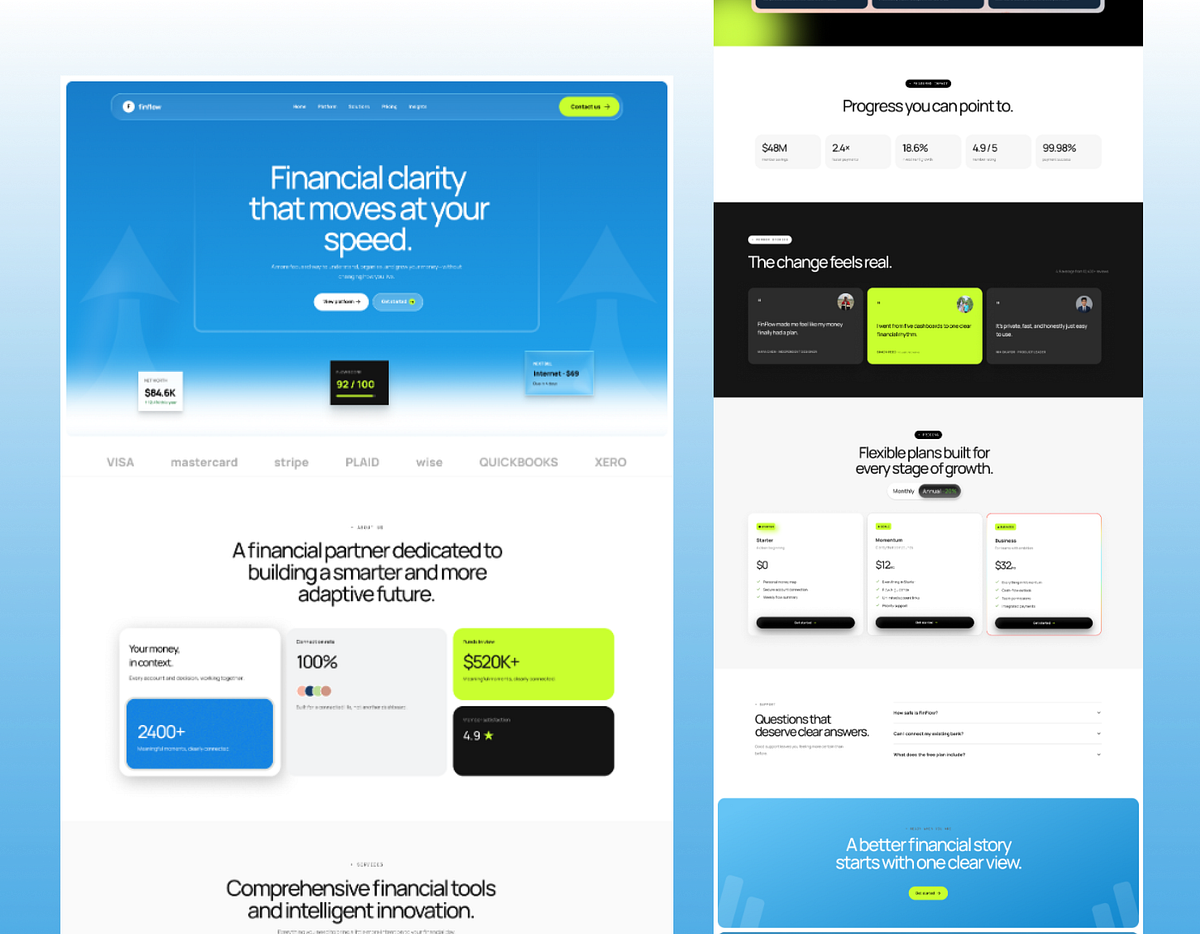 FinFlow — Modern Fintech SaaS Landing Page Image 0
