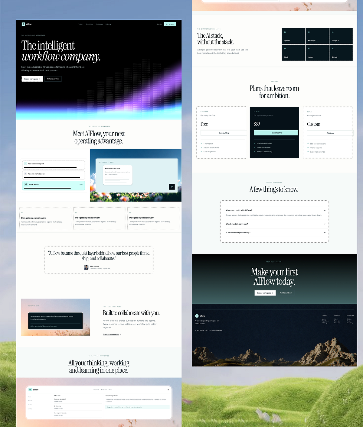 AIFlow — Premium AI SaaS Landing Page Image 0