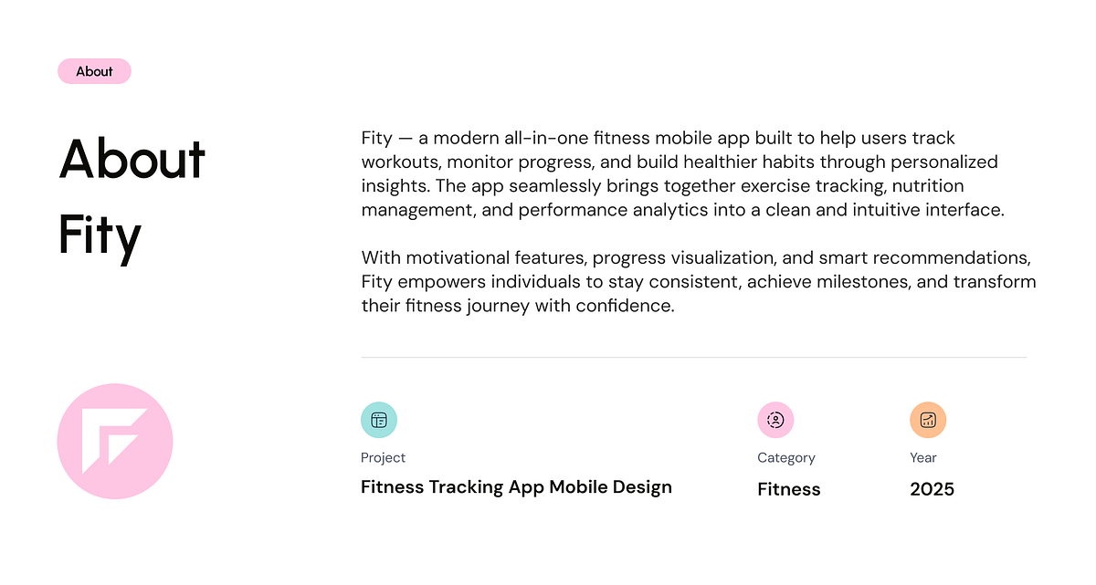 Fity - Fitness Tracking Mobile App Case Study Image 0