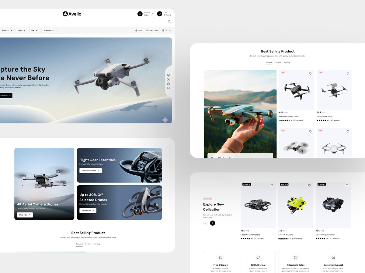 Avelio - Drone Store website