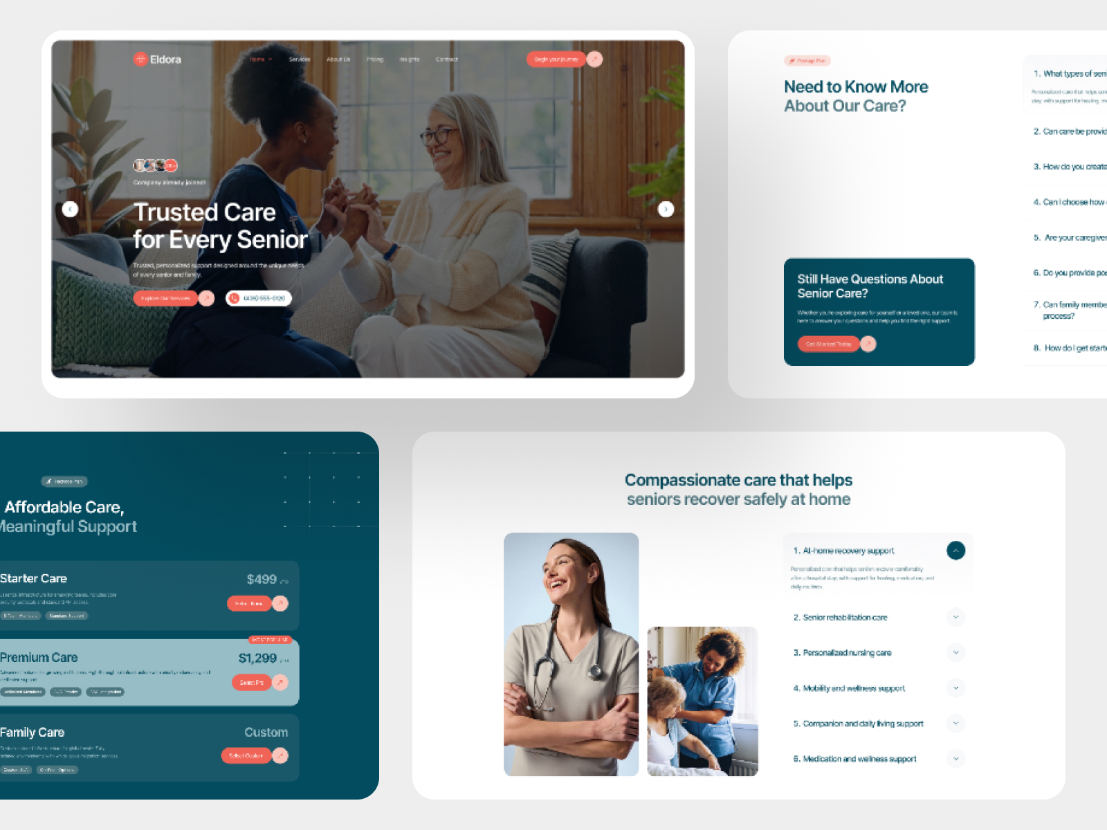 Eldora Senior Care: Responsive Health Website Template by Tauhid Hasan — Framer Marketplace