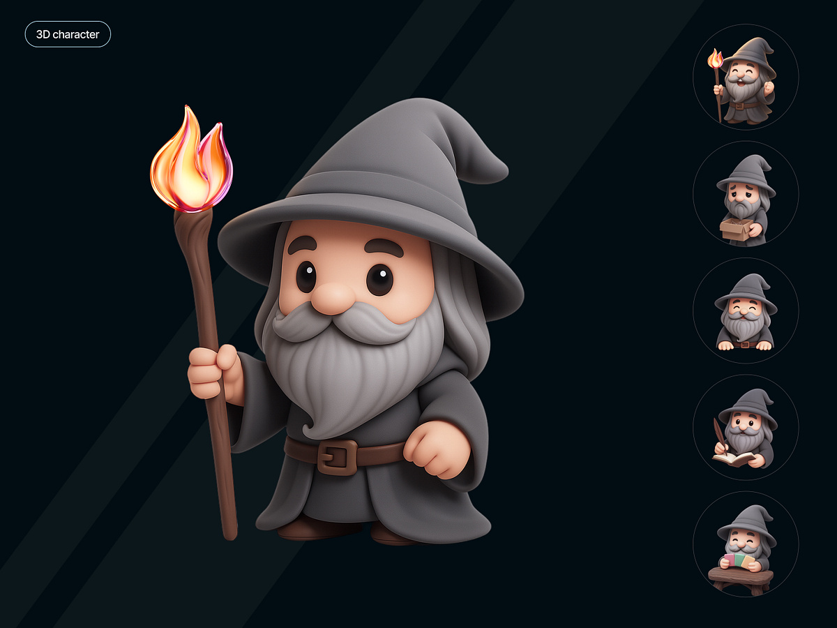 3D Wizard Character System — Napa Mobile App