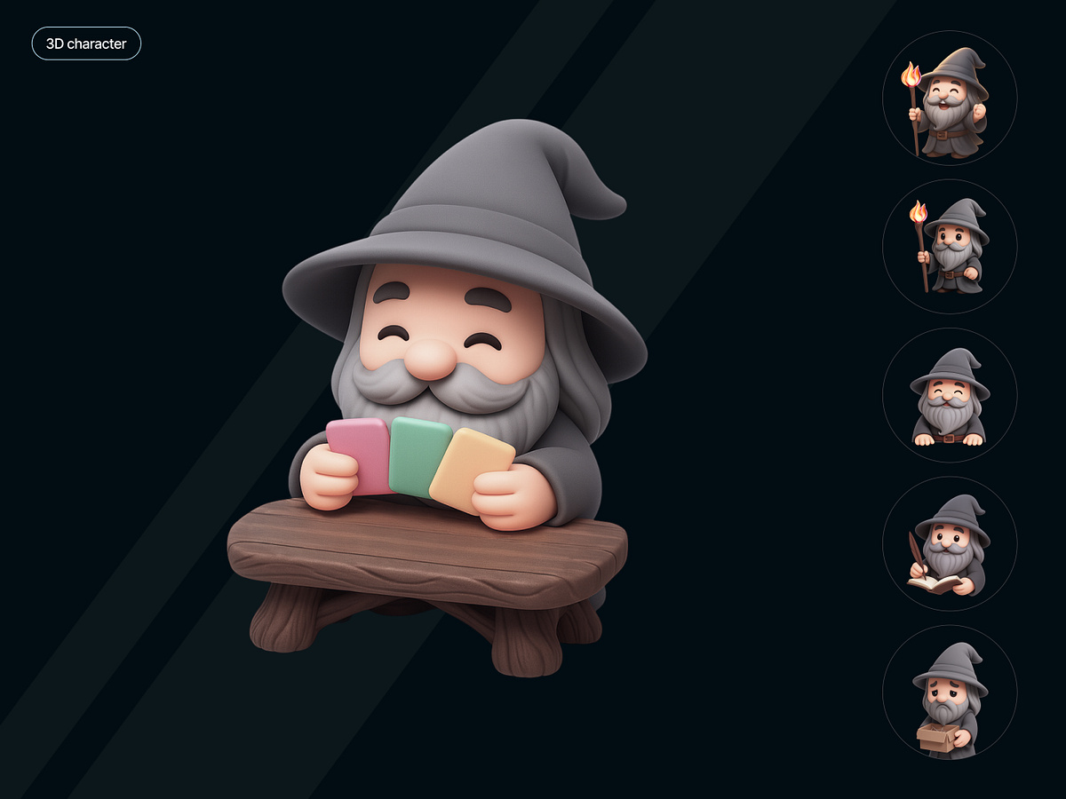3D Wizard Character System — Napa Mobile App Image 0