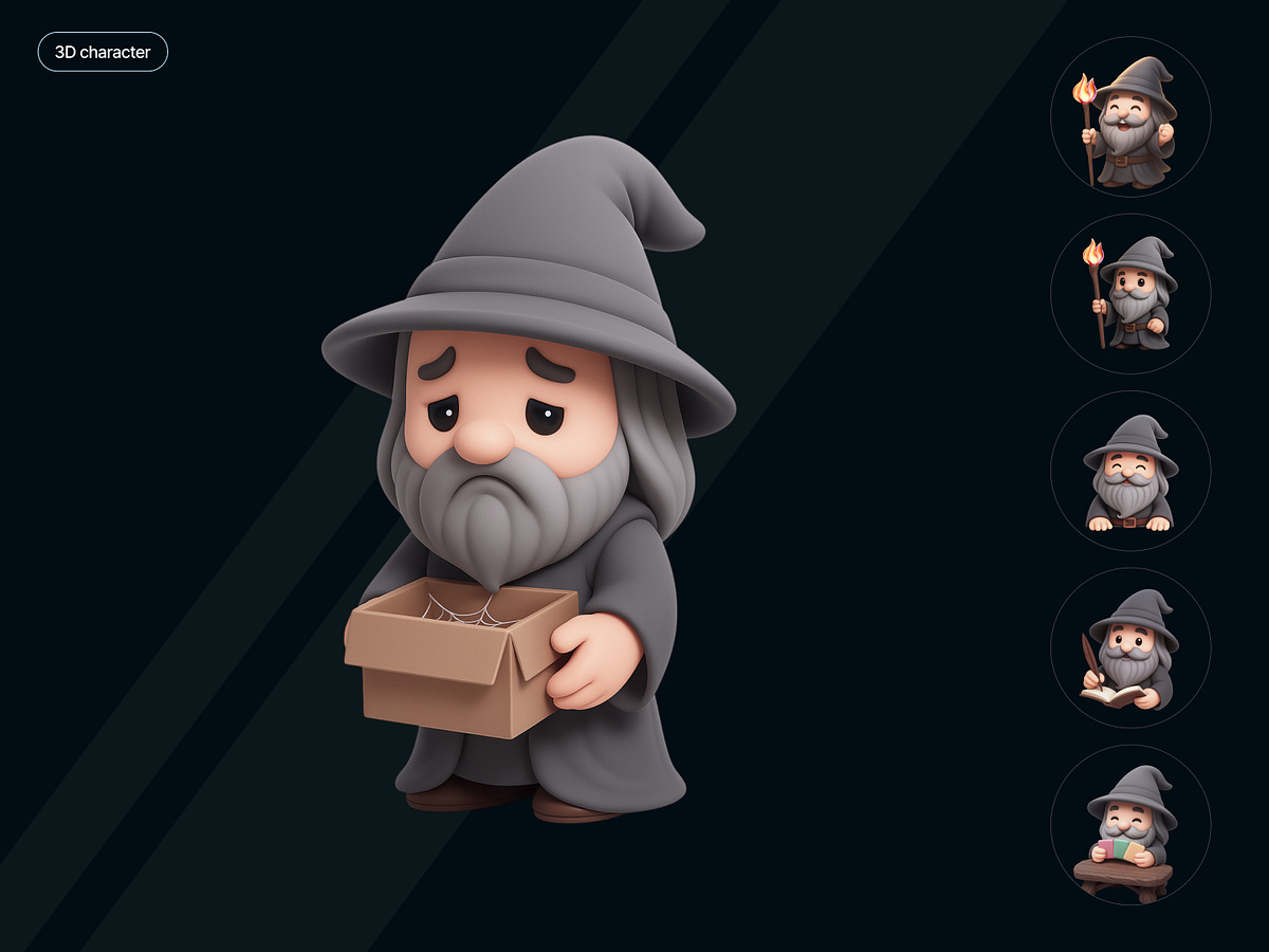 3D Wizard Character System — Napa Mobile App Image 1