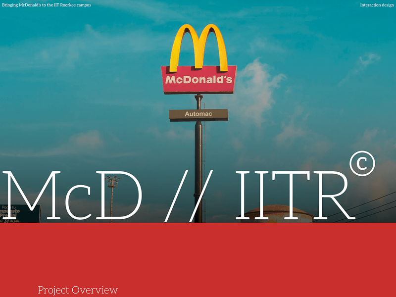 McDonalds X IIT Roorkee