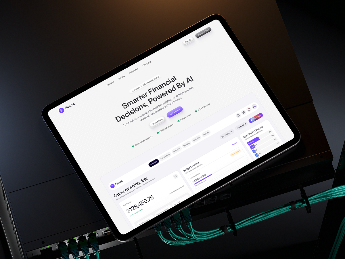 Finexa – AI Finance Platform Landing Page