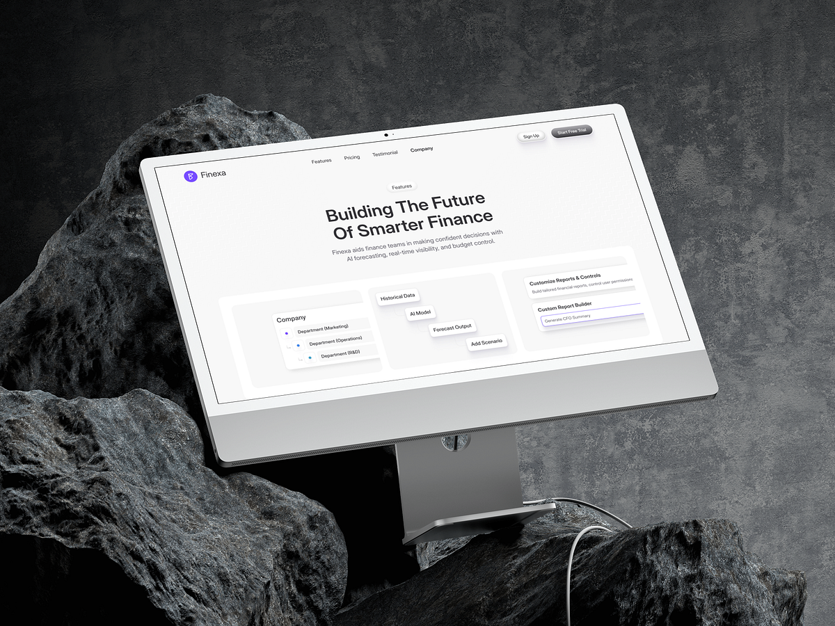 Finexa – Company Page UIUX Design | SaaS