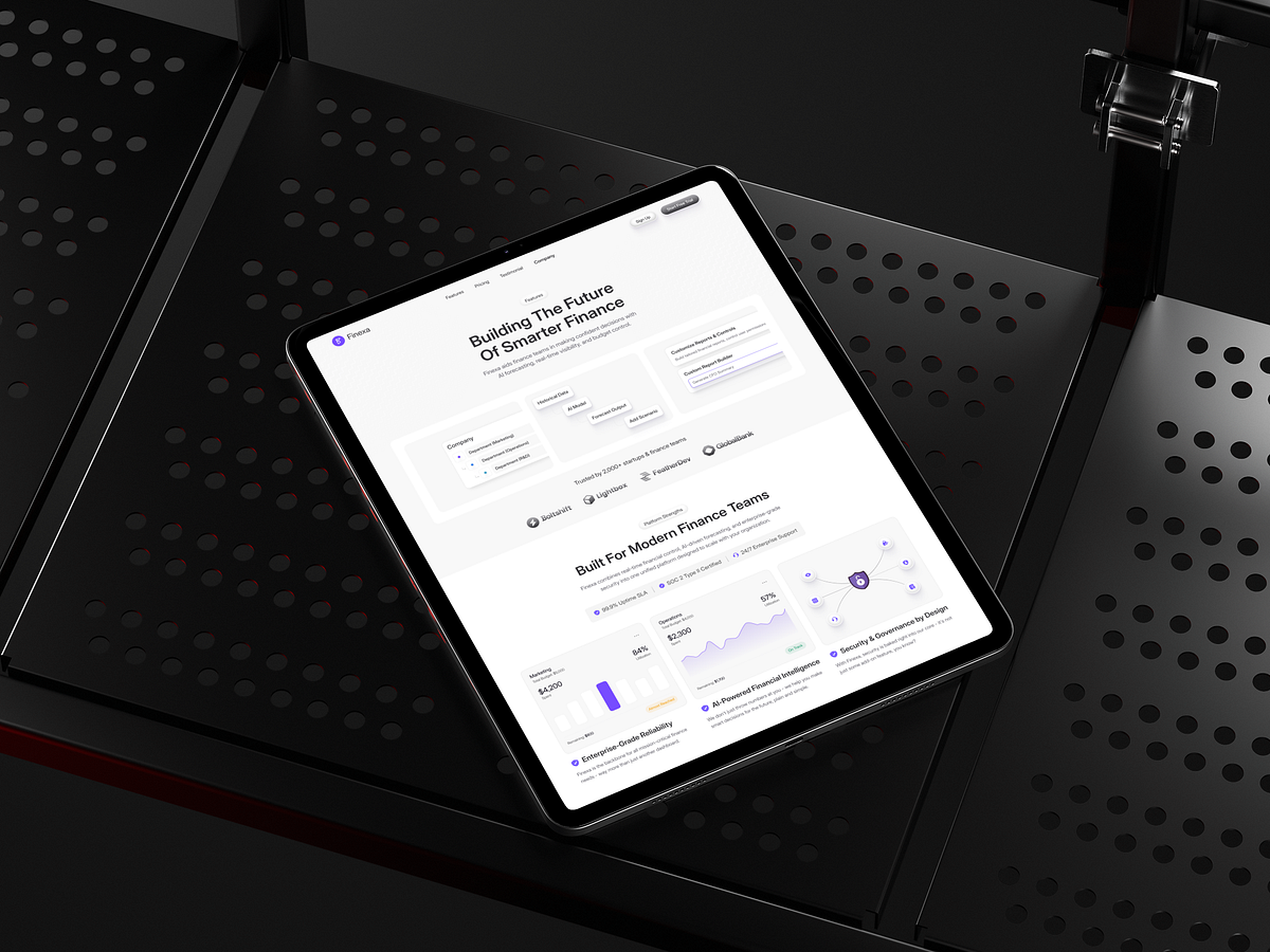 Finexa – Company Page UIUX Design | SaaS Image 1