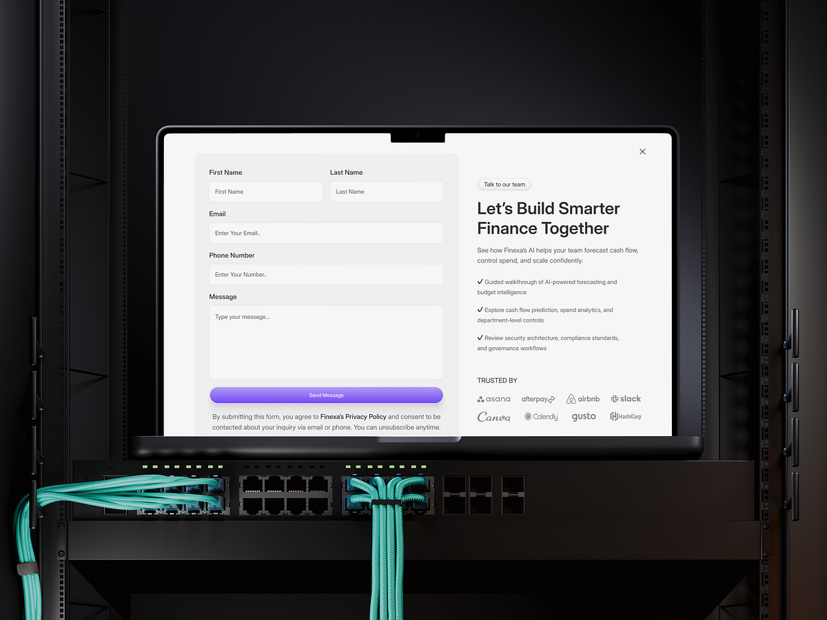 Finexa – Contact Sales Modal Image 3