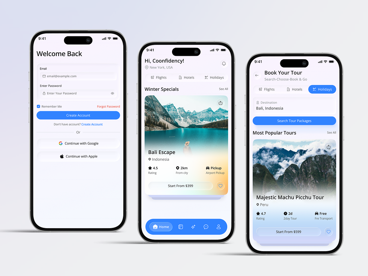 Travel Booking Mobile App UIUX Design
