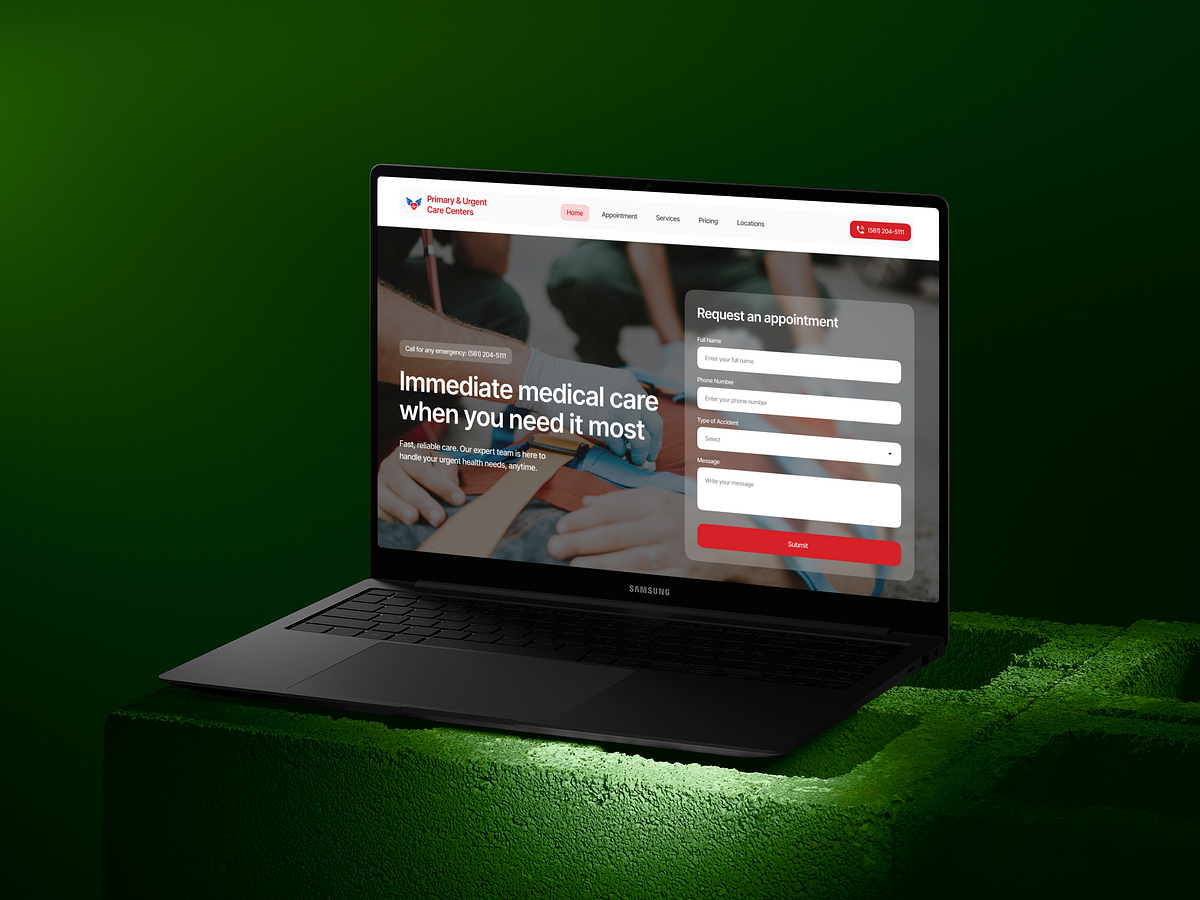 Urgent Care Center Website Redesign – Landing Page Image 7