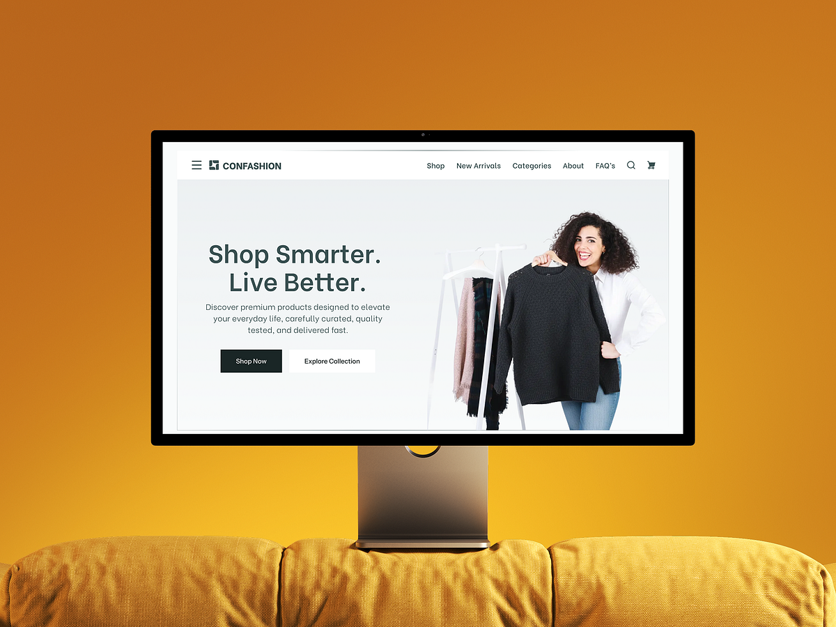 Confashion – Fashion E-commerce Website UI/UX Design Image 0