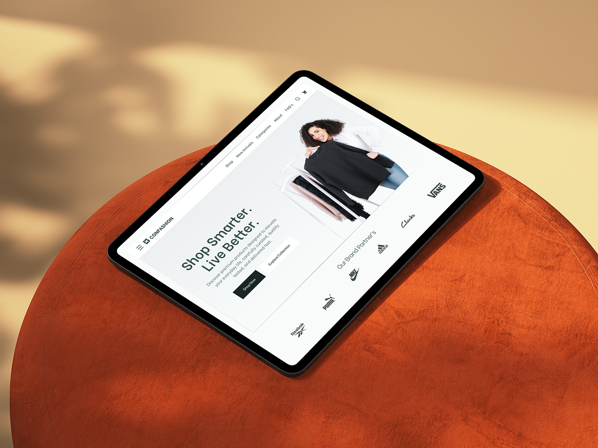 Confashion – Fashion E-commerce Website UI/UX Design Image 2