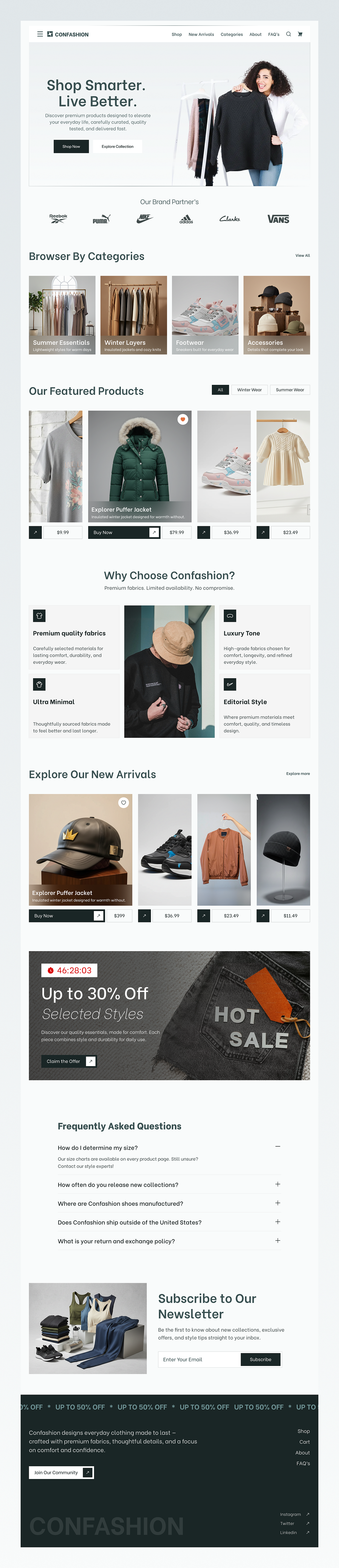 Confashion – Fashion E-commerce Website UI/UX Design Image 7