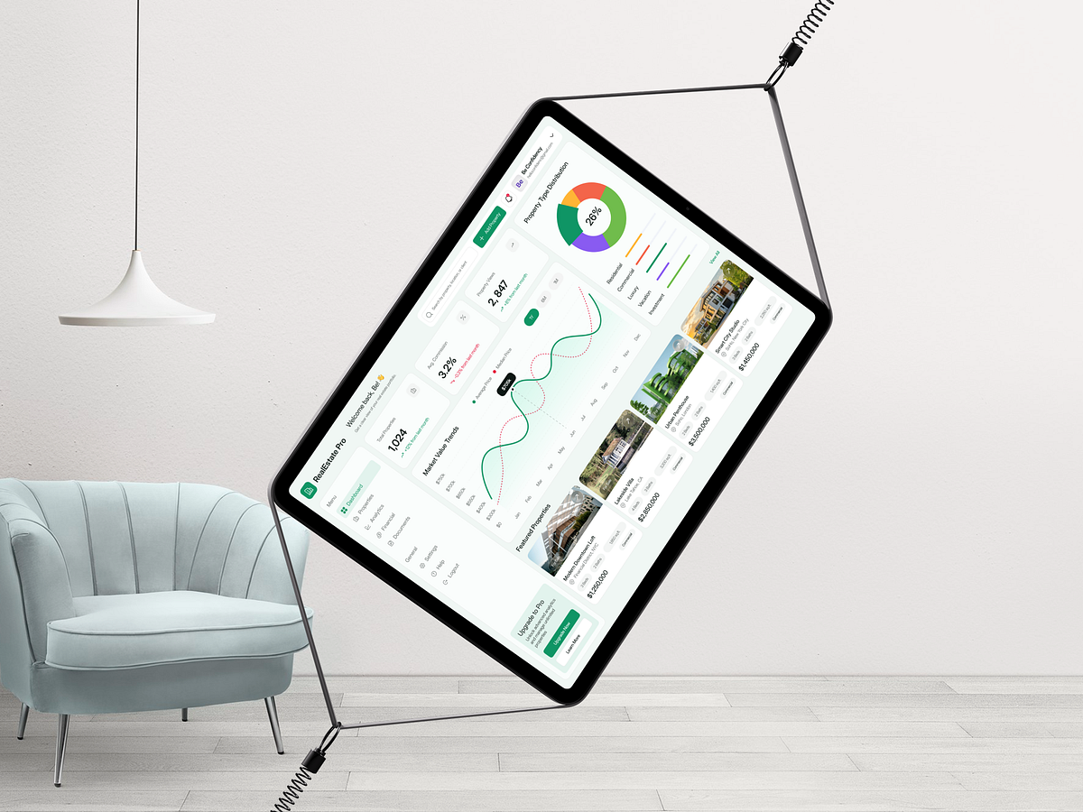 RealEstate Pro – Property Management Dashboard UI/UX Design Image 1