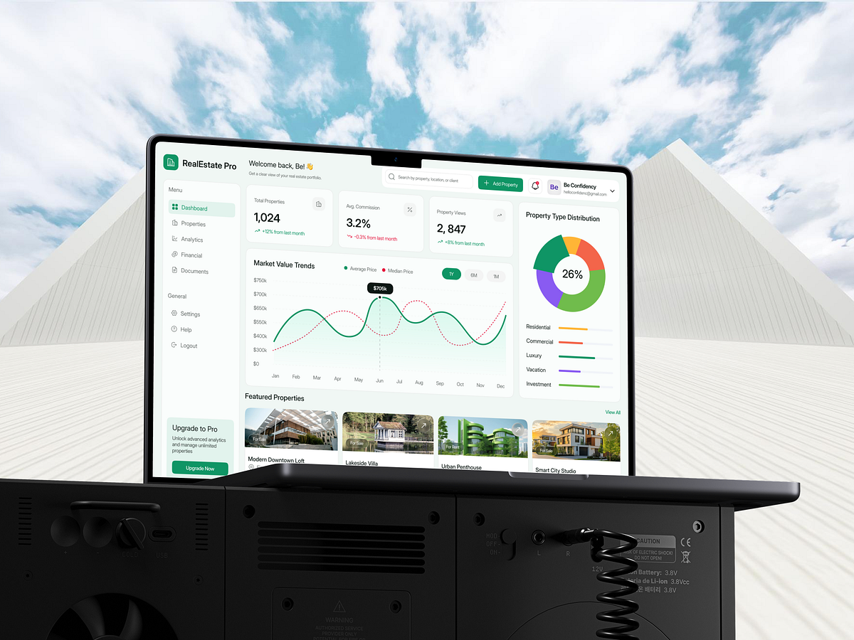 RealEstate Pro – Property Management Dashboard UI/UX Design Image 2