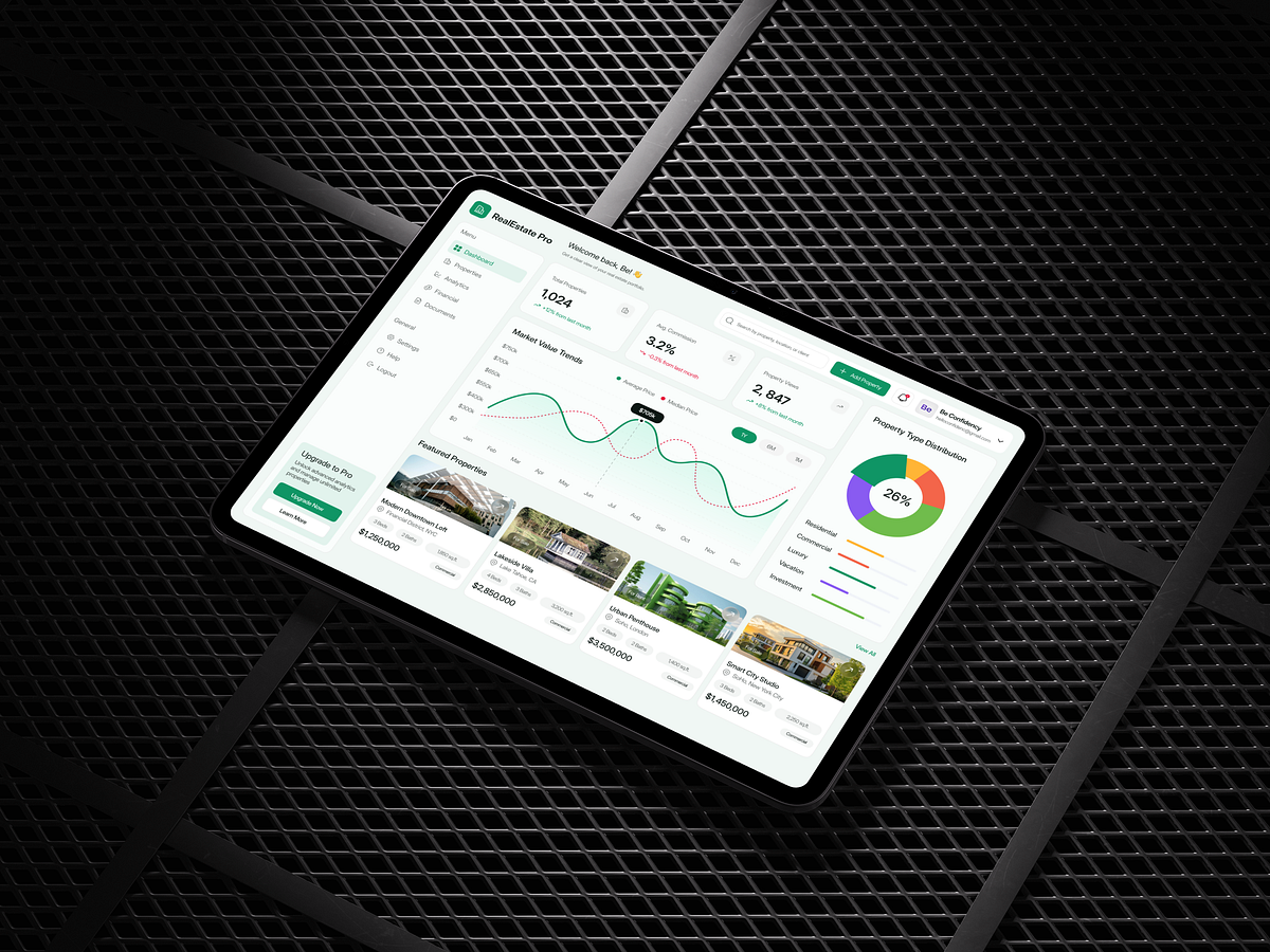 RealEstate Pro – Property Management Dashboard UI/UX Design Image 3