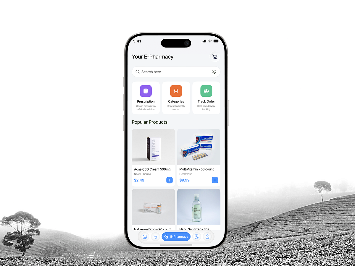 Healthcare Mobile App UIUX Design | E-Pharmacy Image 0