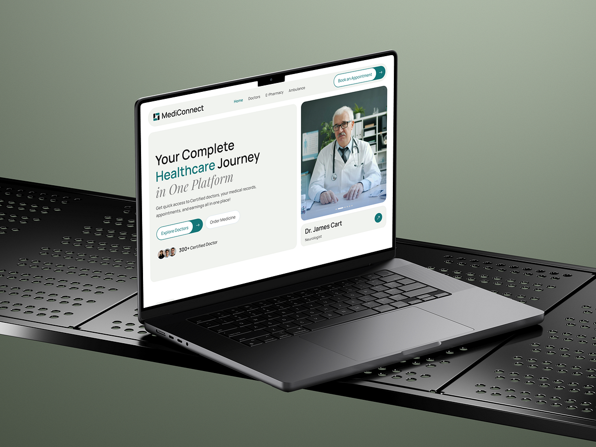 Healthcare Platform Website UI/UX Design Image 0
