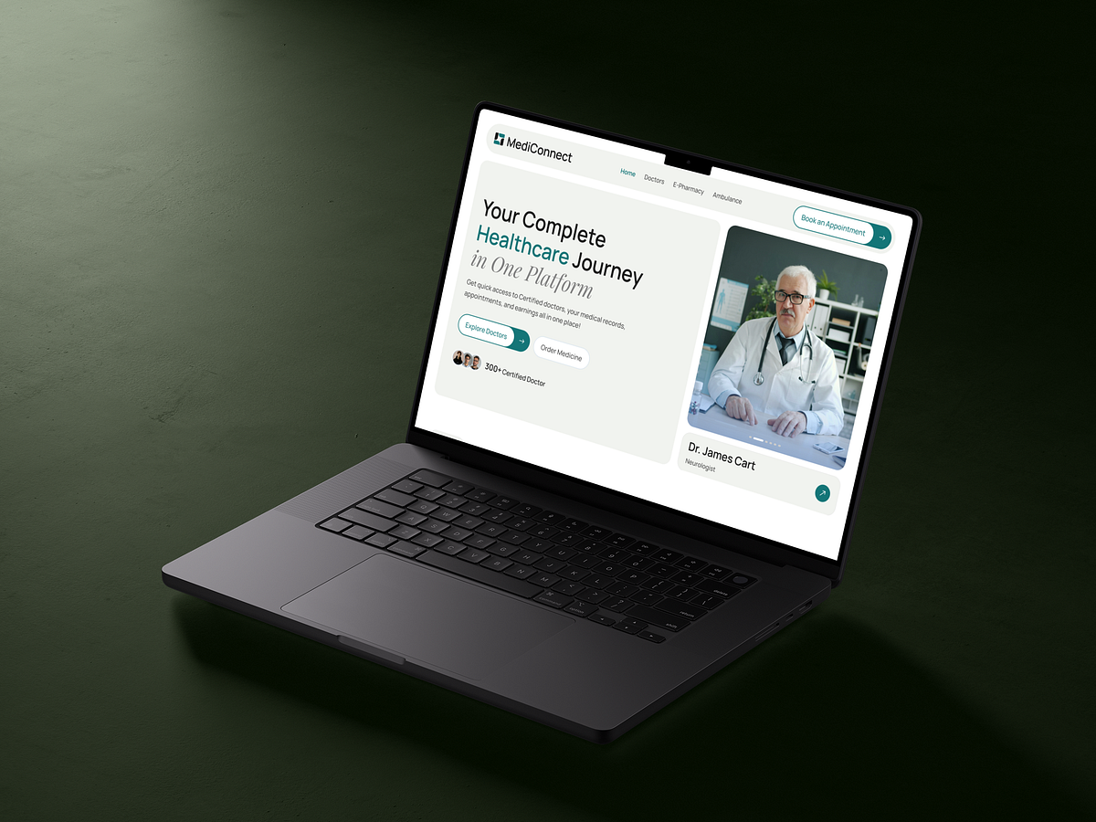 Healthcare Platform Website UI/UX Design Image 2