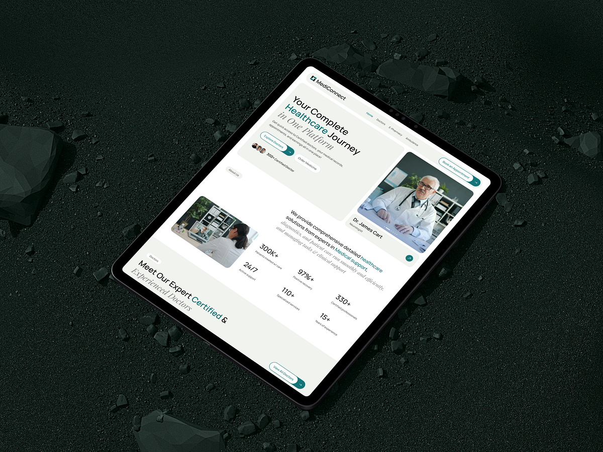 Healthcare Platform Website UI/UX Design Image 3