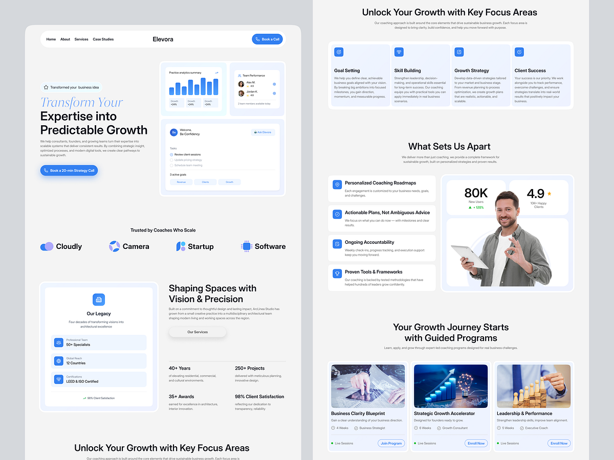 Responsive Consulting Website Design | UIUX | Clean Design