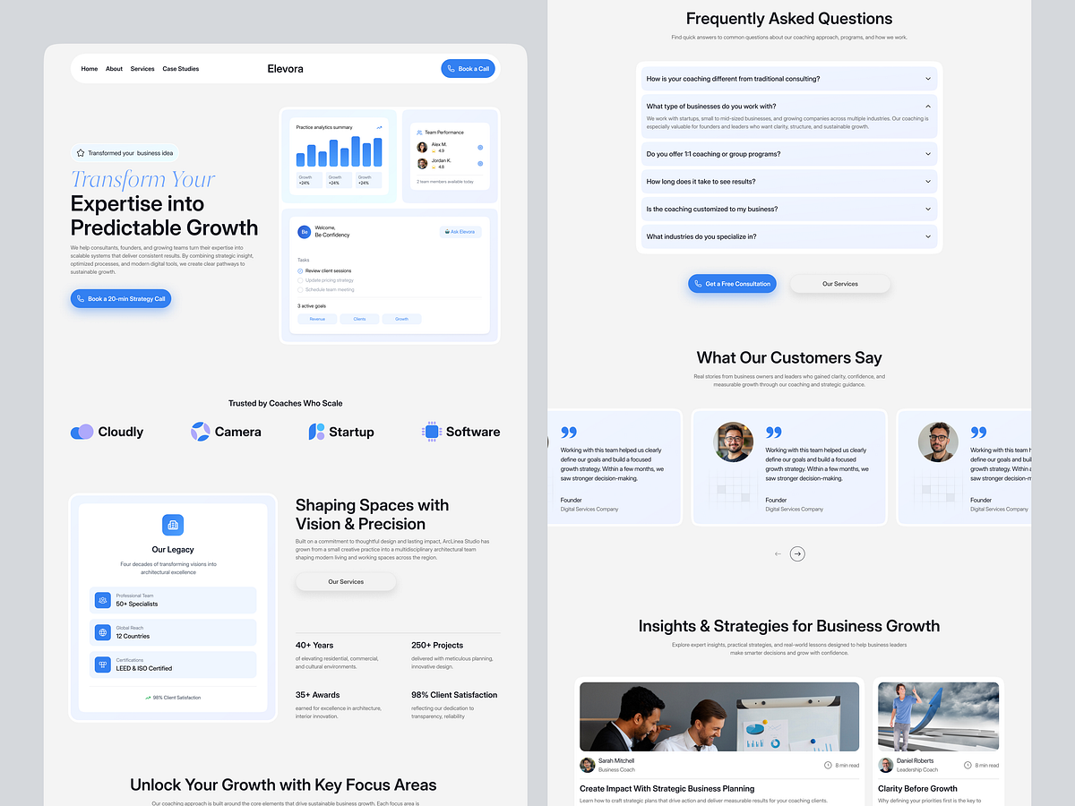 Responsive Consulting Website Design | UIUX | Clean Design Image 0