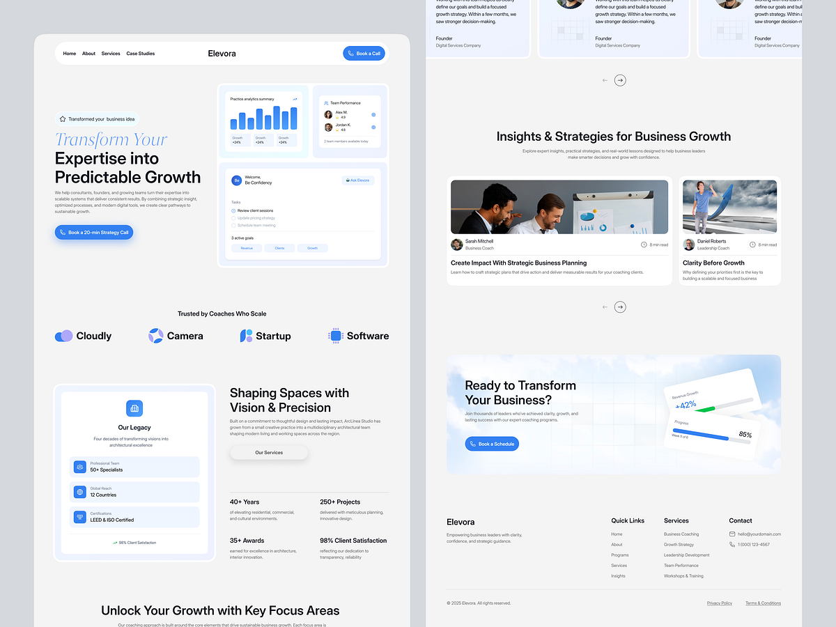 Responsive Consulting Website Design | UIUX | Clean Design Image 1