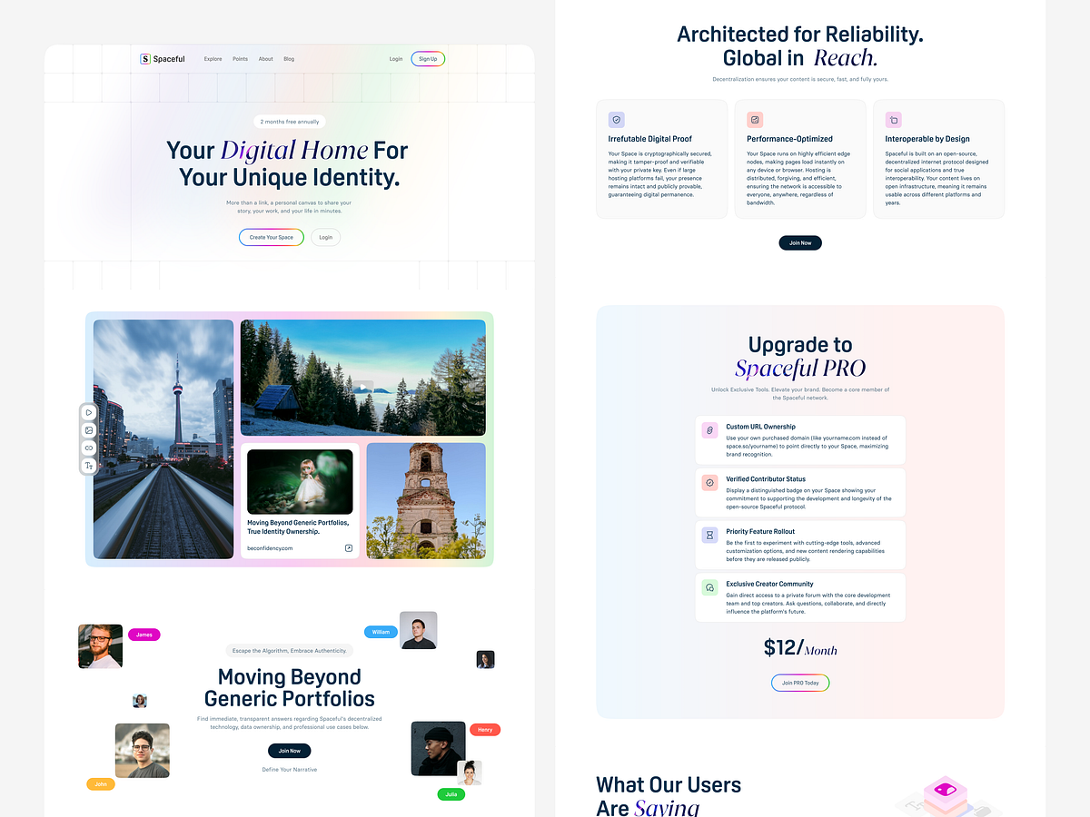 Personal Web Space Platform – Modern, Clean & Landing Page UIUX