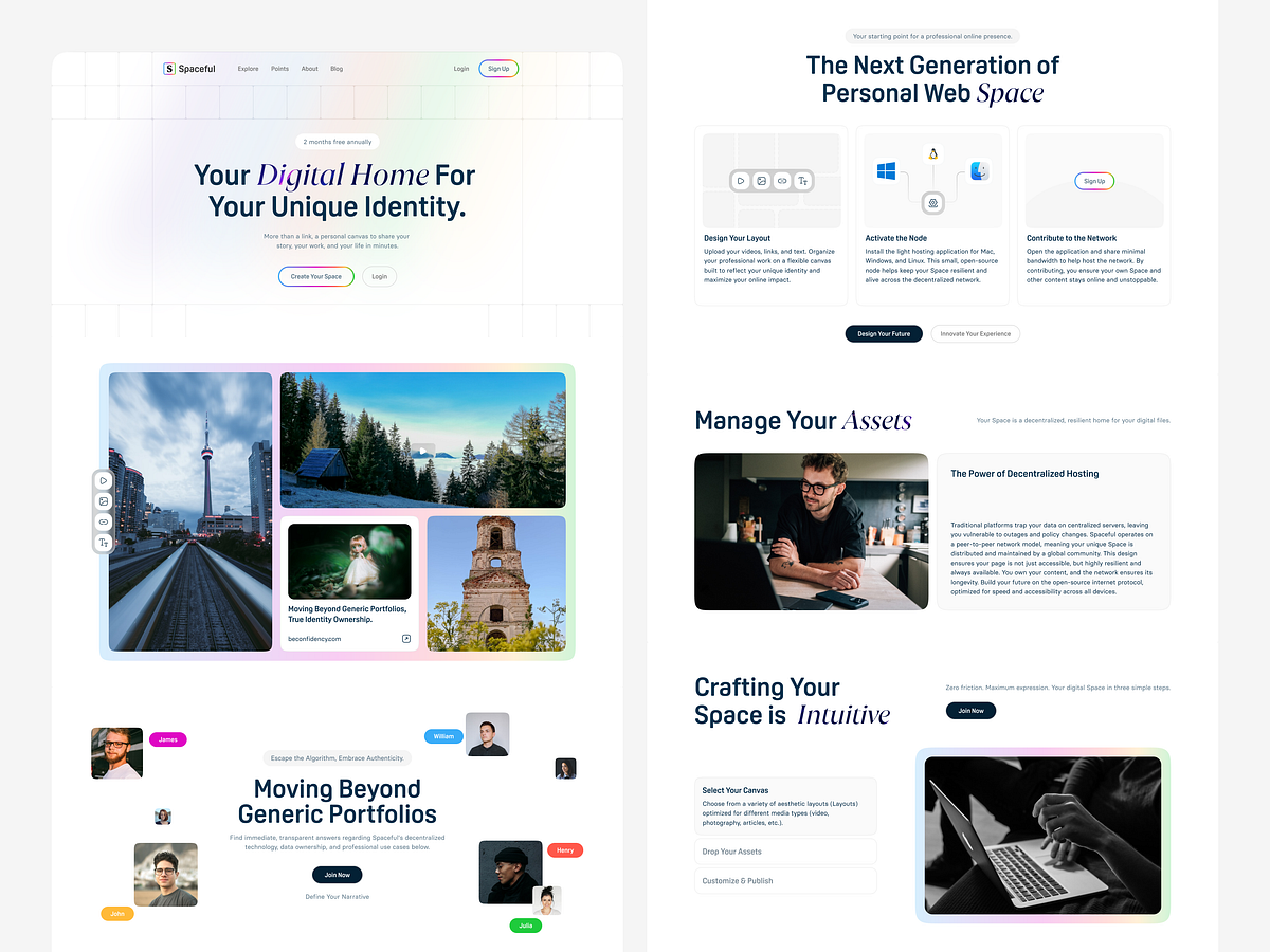 Personal Web Space Platform – Modern, Clean & Landing Page UIUX Image 1