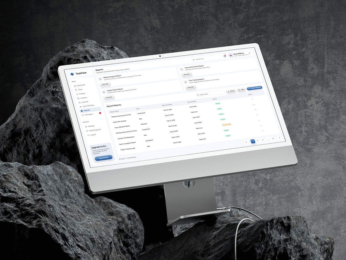 TaskFlow- Reports & Custom Report Builder Dashboard Image 3
