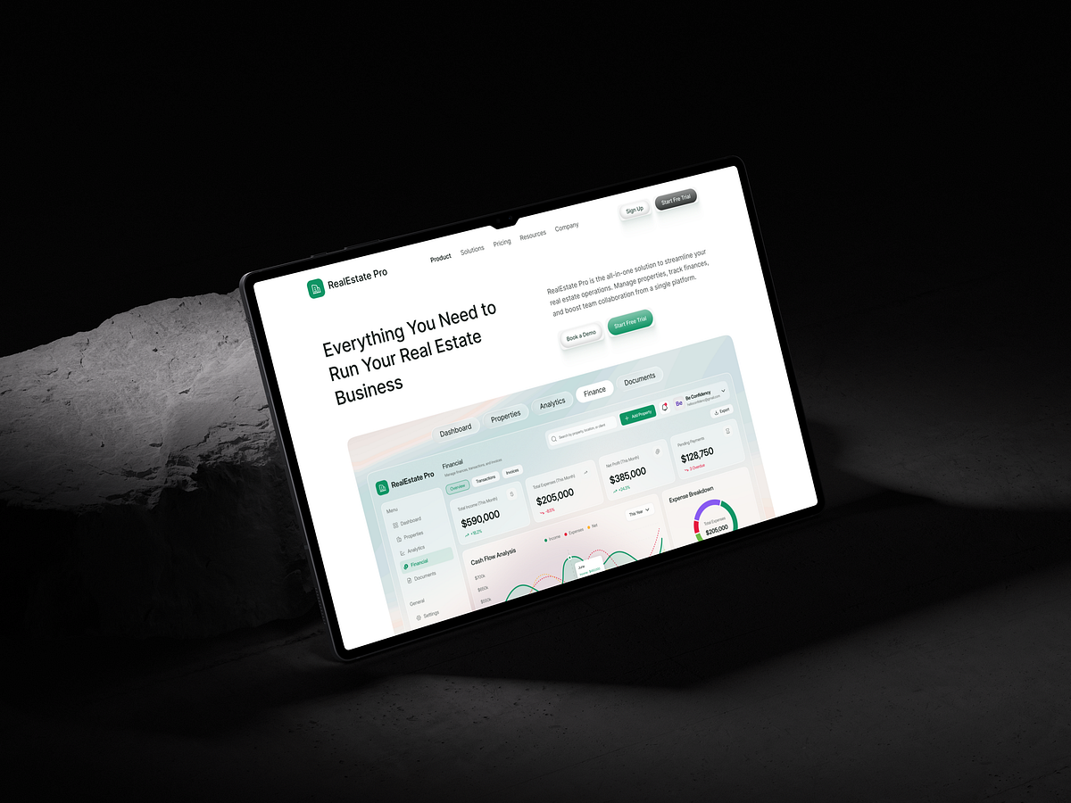Property Management SaaS Website UI/UX | Product Overview Image 0
