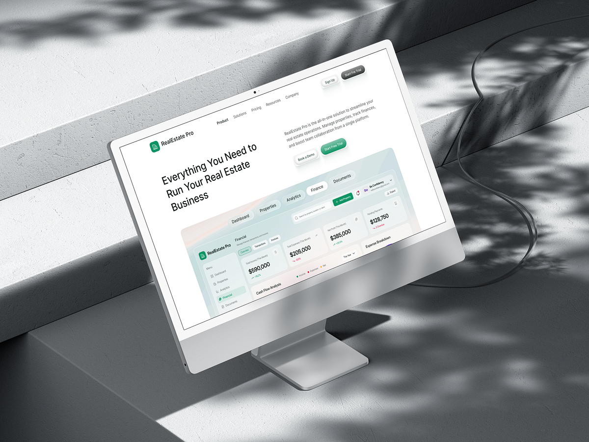 Property Management SaaS Website UI/UX | Product Overview Image 1