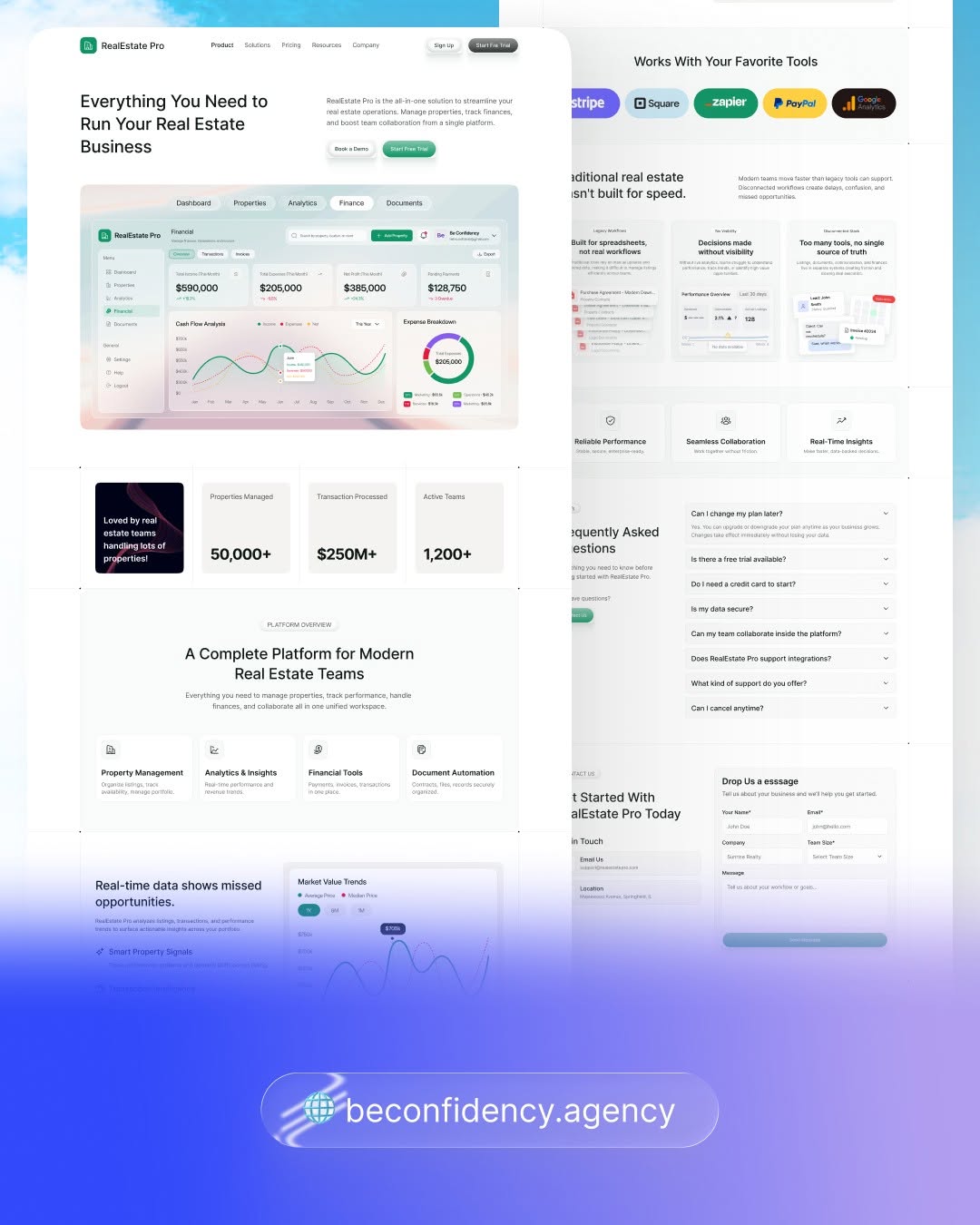 Property Management SaaS Website UI/UX | Product Overview
