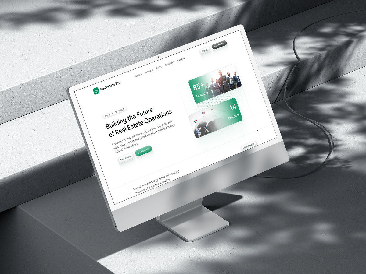RealEstate Pro → Company Overview & Brand Story | SaaS Website Image 1