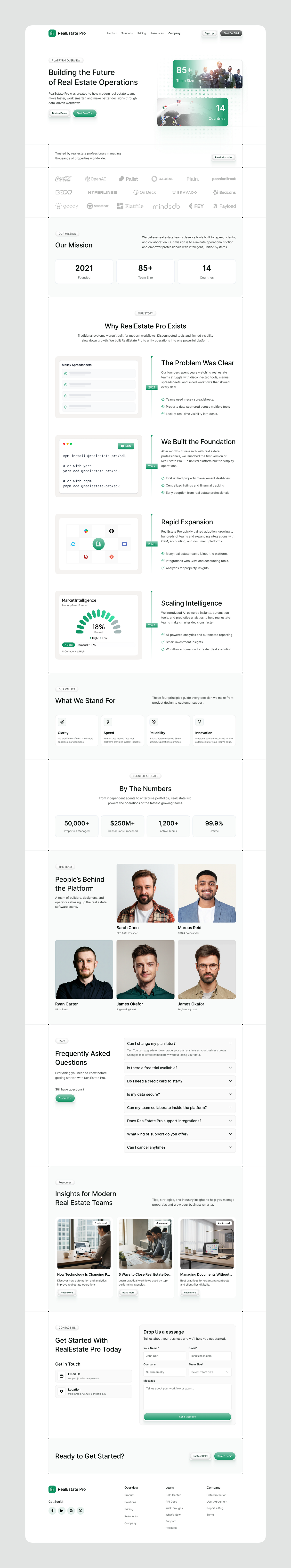 RealEstate Pro → Company Overview & Brand Story | SaaS Website Image 9