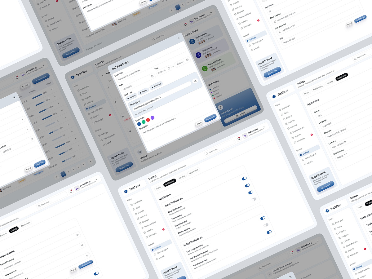 TaskFlow- Modern SaaS Task Management Dashboard System