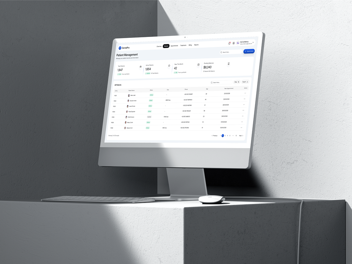 DentalPro - Patient Management Dashboard UIUX Image 1