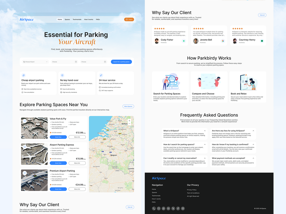AirSpace - Aircraft Parking Booking Website Image 0
