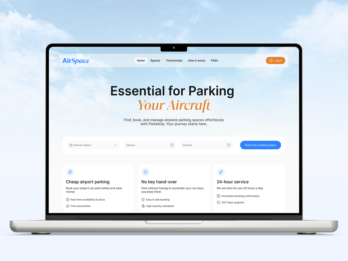 AirSpace - Aircraft Parking Booking Website Image 1
