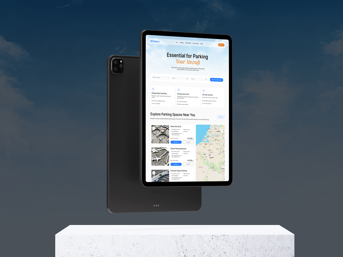 AirSpace - Aircraft Parking Booking Website Image 2