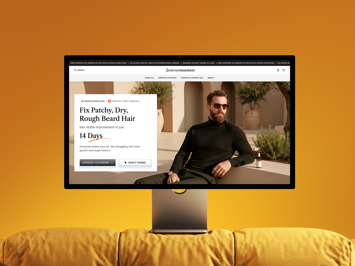 The Gentleman’s Beard — Home Page Redesign Image 0