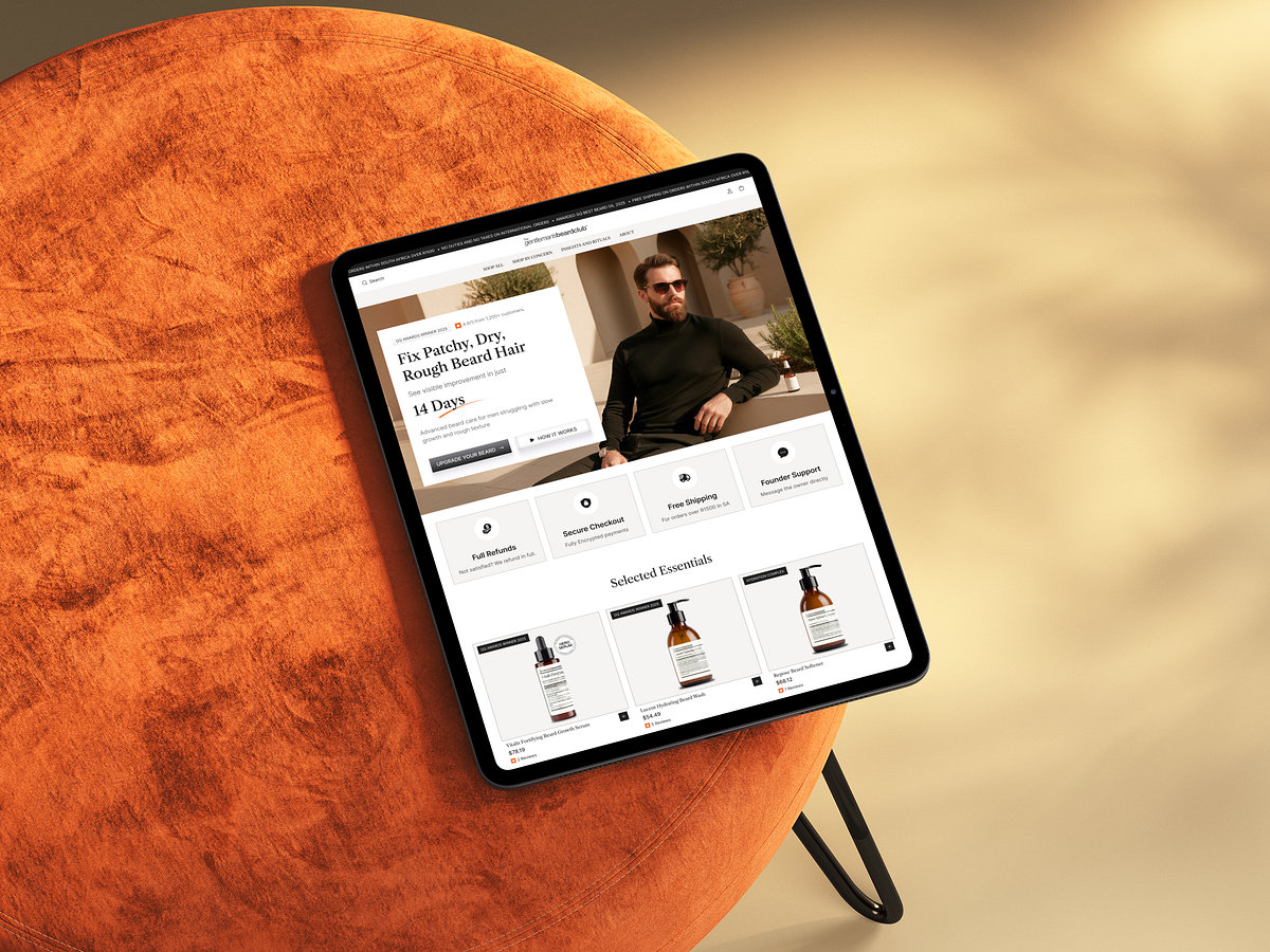 The Gentleman’s Beard — Home Page Redesign Image 1