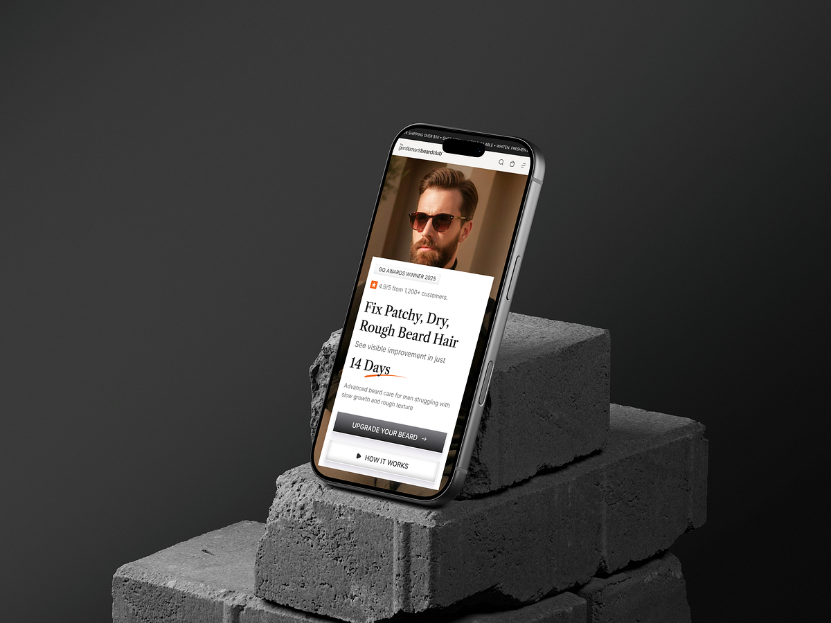 The Gentleman’s Beard — Home Page Redesign Image 2