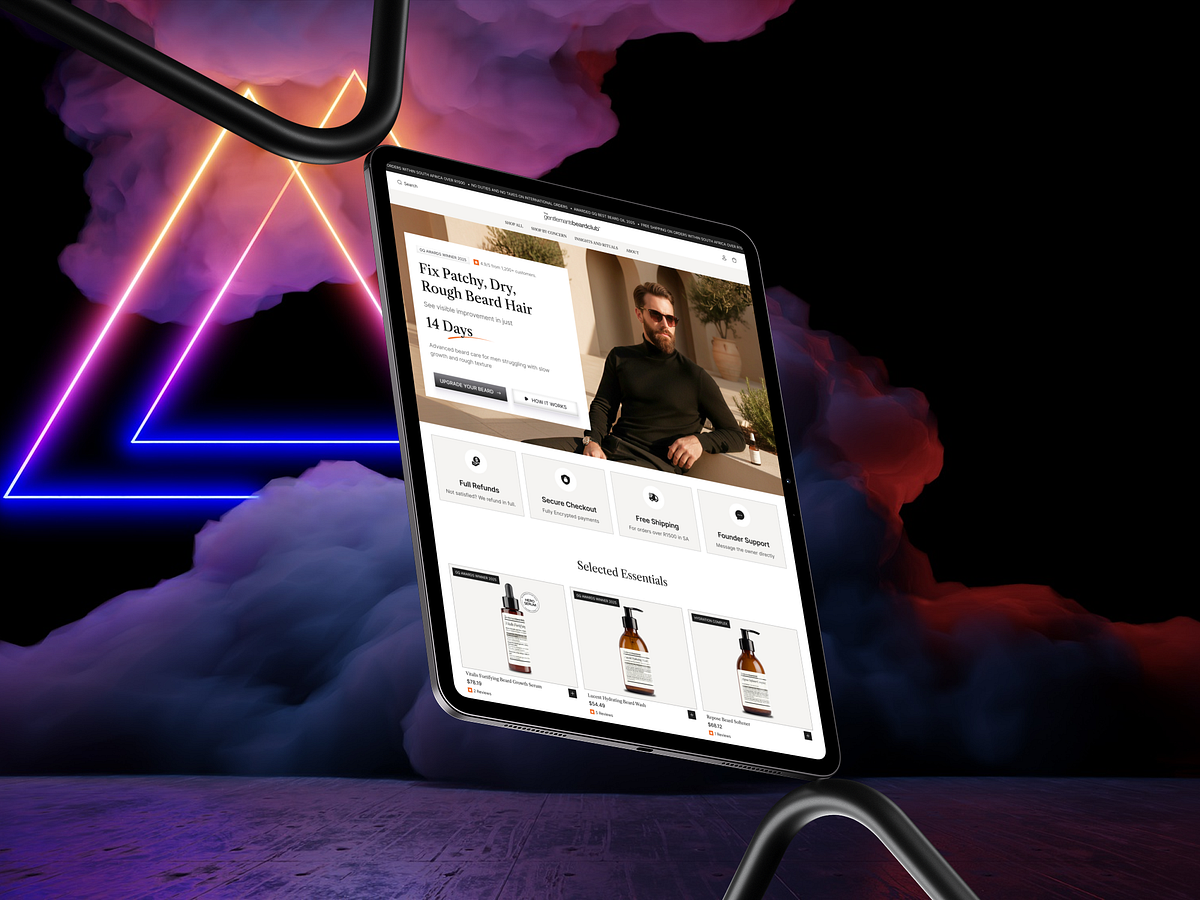 The Gentleman’s Beard — Home Page Redesign Image 4