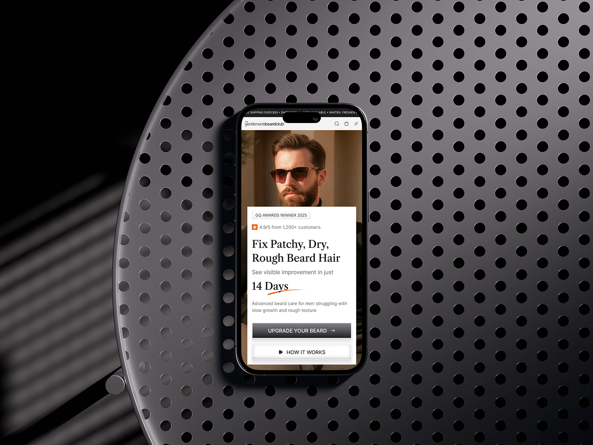 The Gentleman’s Beard — Home Page Redesign Image 5